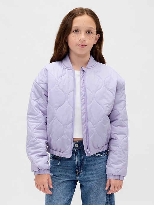 Image number 1 showing, Kids Recycled Lightweight Quilted Puffer Jacket
