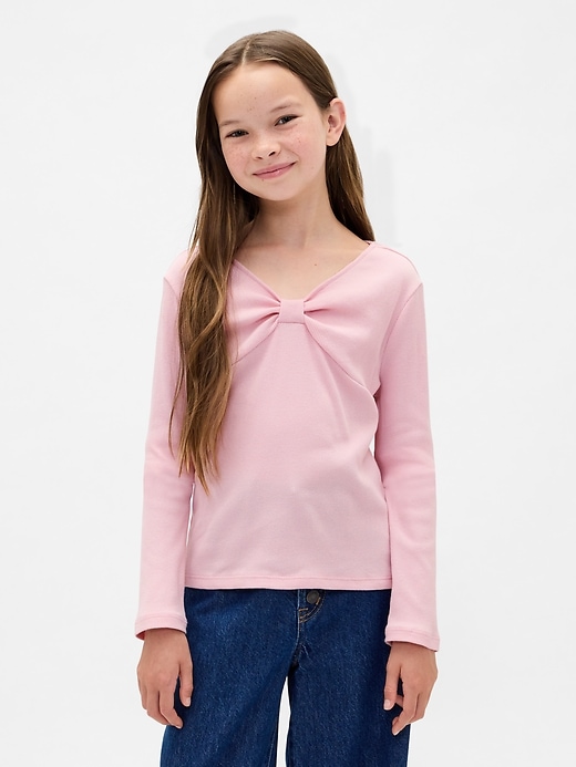 Image number 1 showing, Kids Bow-Neck T-Shirt