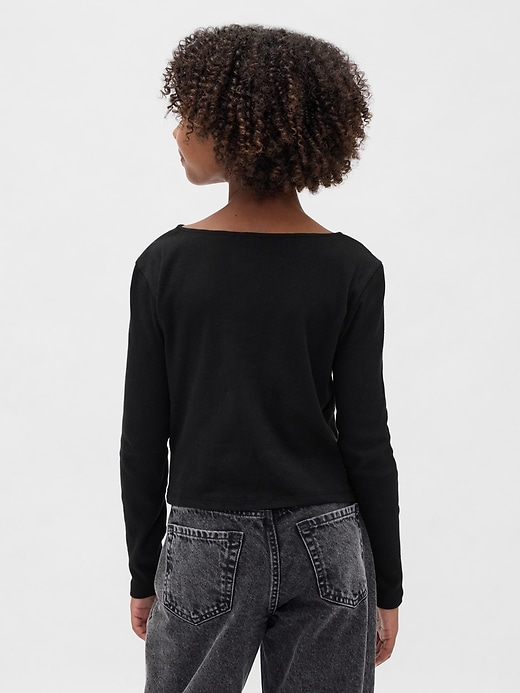 Image number 3 showing, Kids Bow-Neck T-Shirt