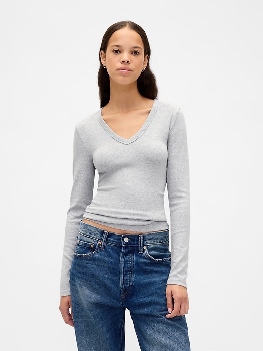 Image number 1 showing, Modern V-Neck T-Shirt