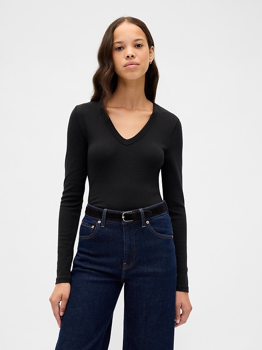 Image number 1 showing, Modern V-Neck T-Shirt