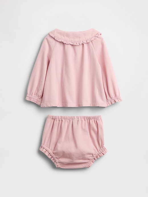 Image number 2 showing, Baby Denim Bubble Outfit Set