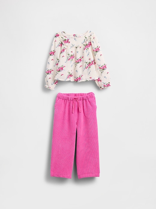 Image number 2 showing, Baby & Toddler Cotton Gauze & Corduroy Outfit Set