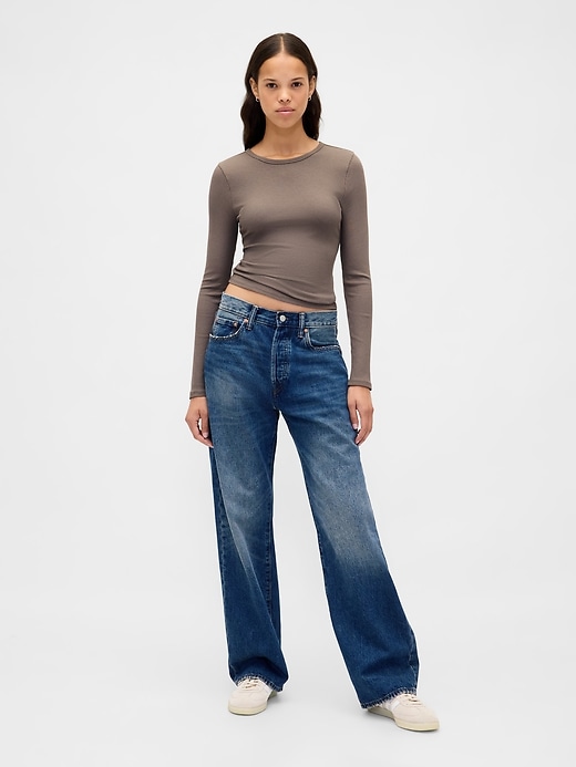 Image number 2 showing, Modern Compact Rib Crop T-Shirt