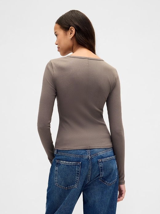 Image number 3 showing, Modern Compact Rib Crop T-Shirt