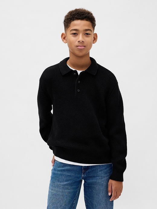 Image number 1 showing, Kids Polo Sweater