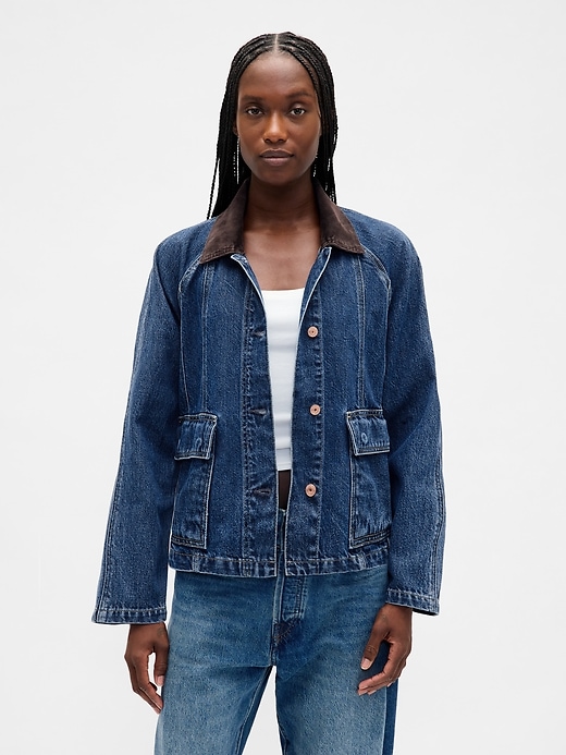 Image number 1 showing, UltraSoft Denim Swing Chore Jacket