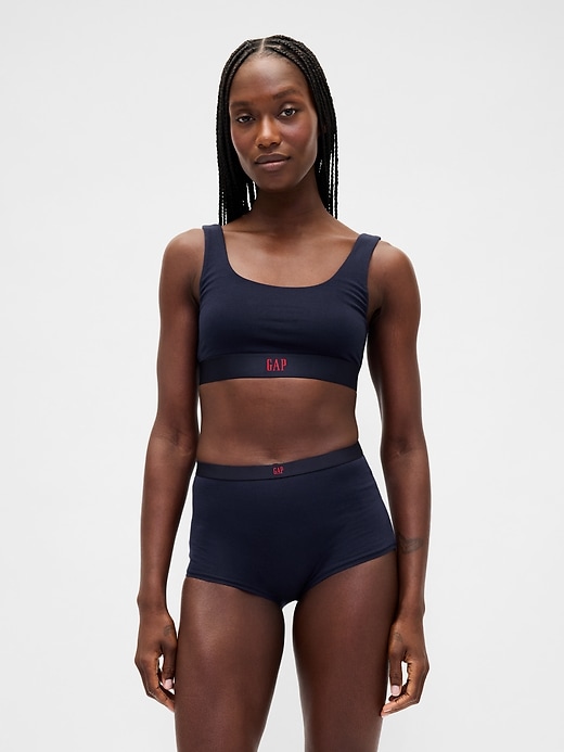 Image number 1 showing, Organic Stretch Cotton Gap Logo Bralette
