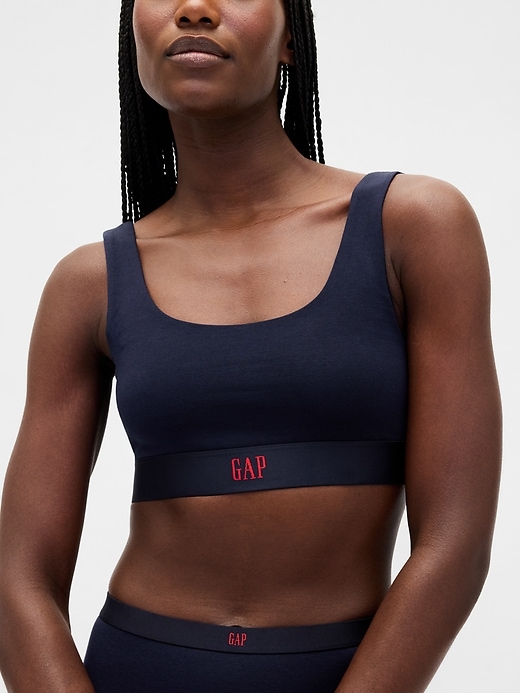 Image number 3 showing, Organic Stretch Cotton Gap Logo Bralette
