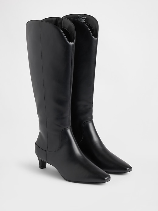 Image number 2 showing, Kitten Heel Pointy Knee High Boots