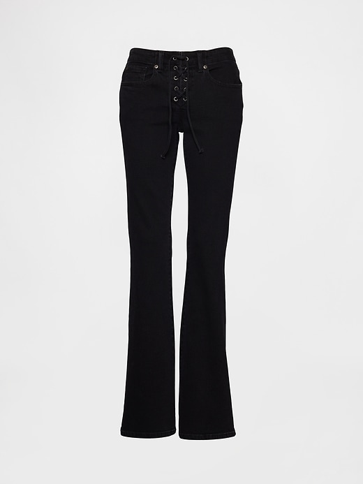 Image number 7 showing, Low Rise Long & Lean Lace-Up Jeans