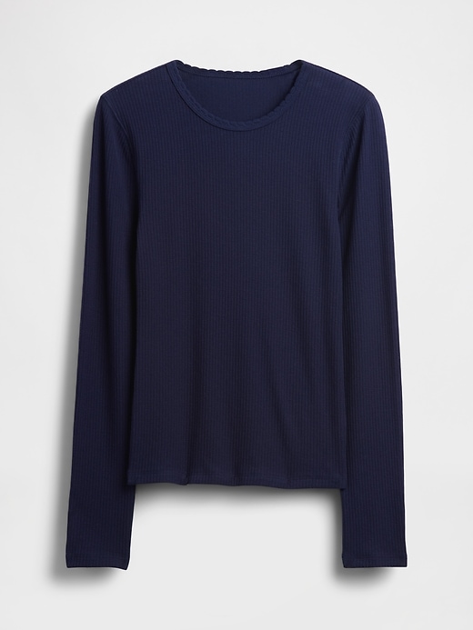 Image number 5 showing, Pointelle Rib T-Shirt