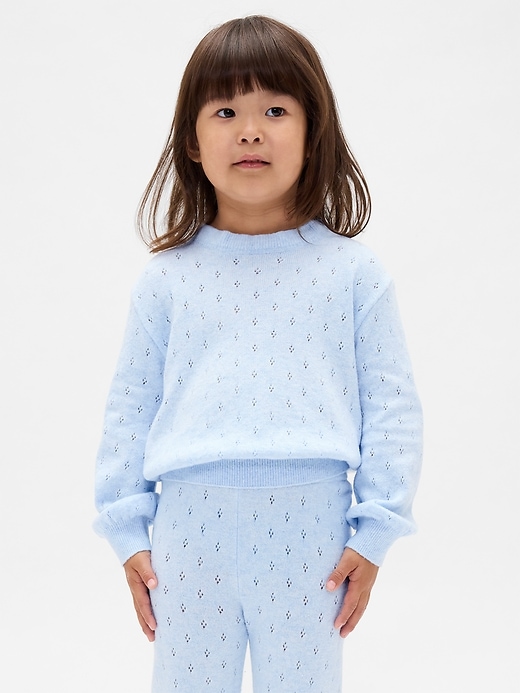 Image number 1 showing, Baby & Toddler CashSoft Pointelle Sweater