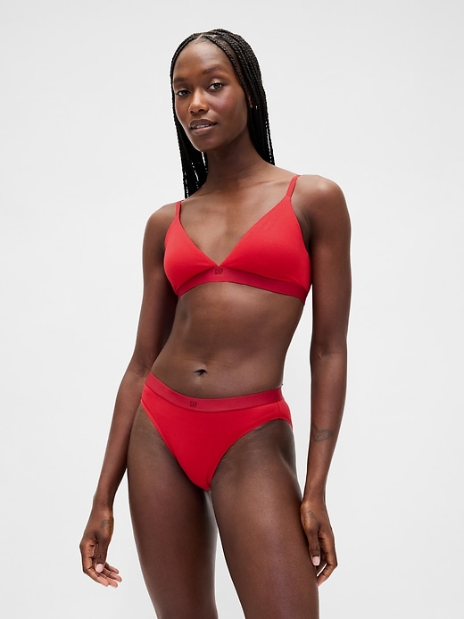 Image number 1 showing, Organic Stretch Cotton Logo Bikini