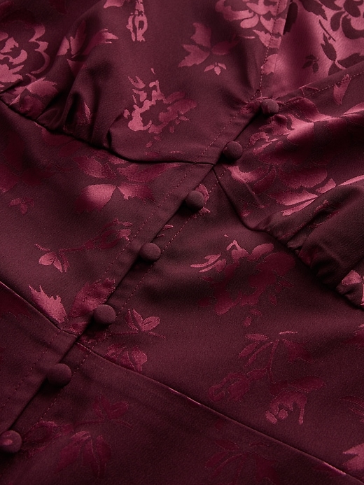 Image number 4 showing, Button-Front V-Neck Maxi Dress