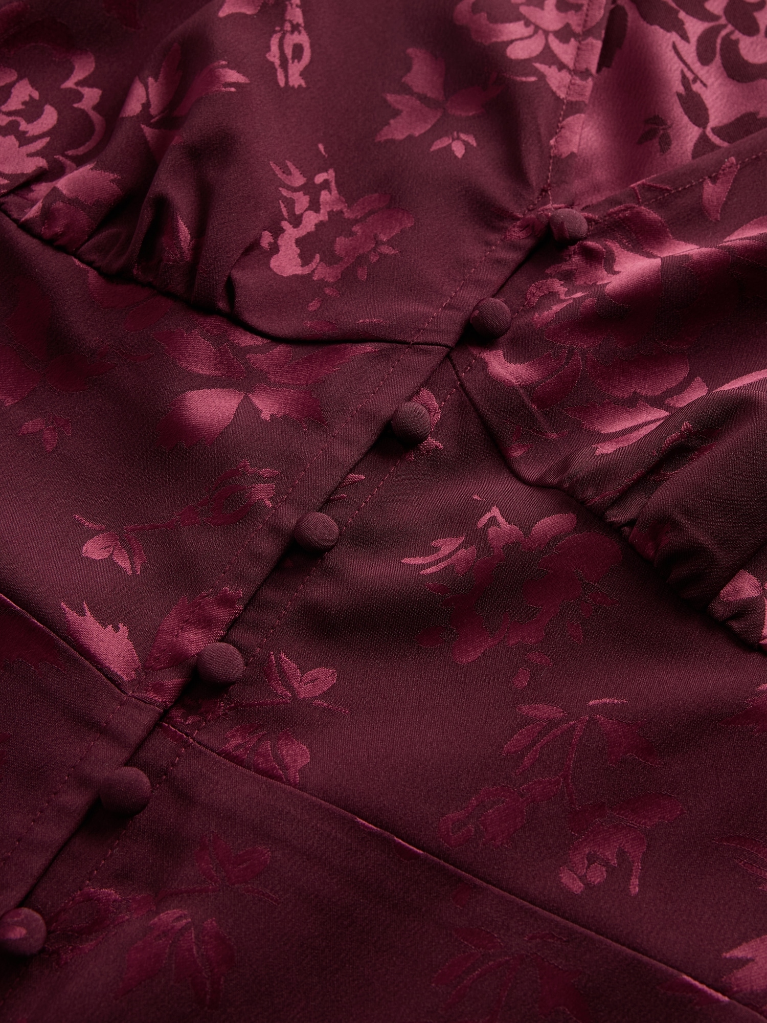 Button-Front V-Neck Maxi Dress