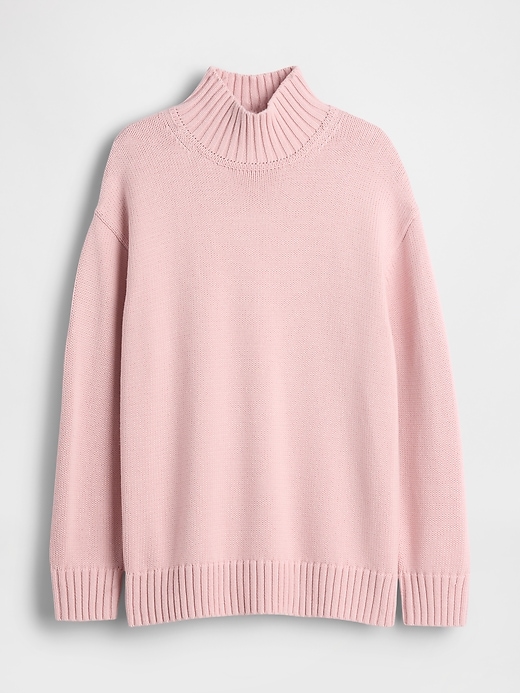 Image number 5 showing, 100% Cotton Oversized Mockneck Sweater