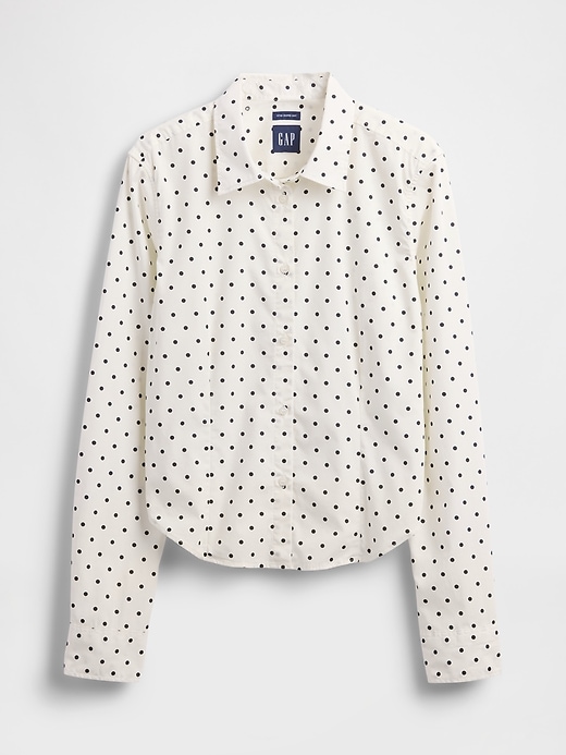 Image number 5 showing, Organic Cotton Fitted Crop Shirt