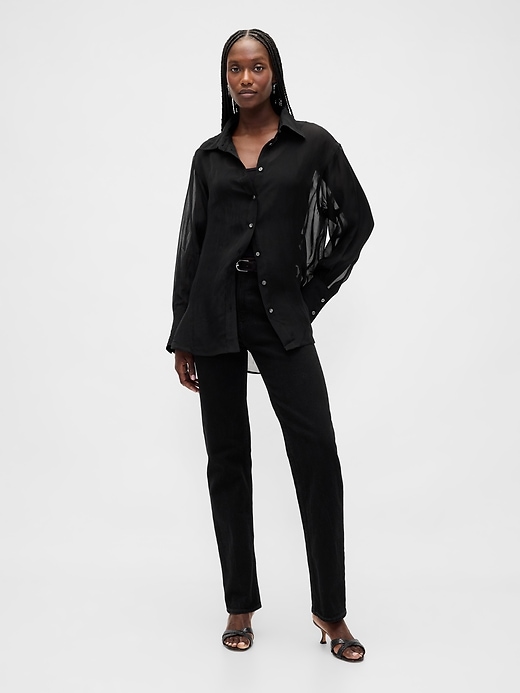 Image number 2 showing, Sheer Organza Big Shirt
