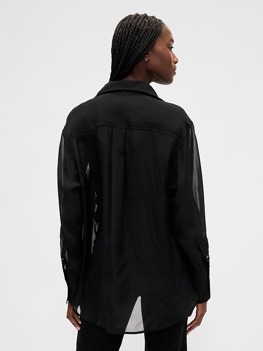 Image number 3 showing, Sheer Organza Big Shirt