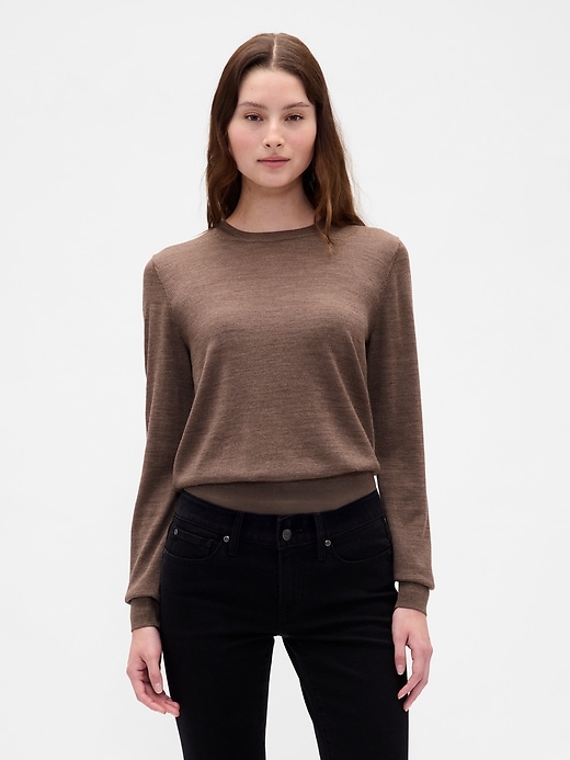 Image number 1 showing, 100% Merino Wool Crewneck Sweater