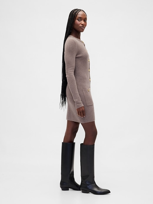 Image number 2 showing, CashSoft Rib Pocket Mini Sweater Dress