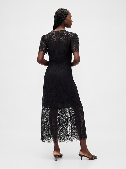 Image number 2 showing, Lace V-Neck Midi Dress