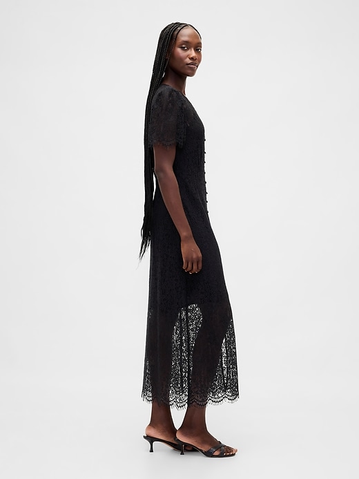 Image number 3 showing, Lace V-Neck Midi Dress