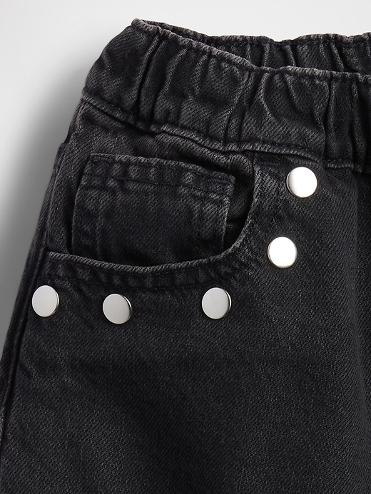 Image number 5 showing, Kids High Rise Studded Easy Barrel Jeans