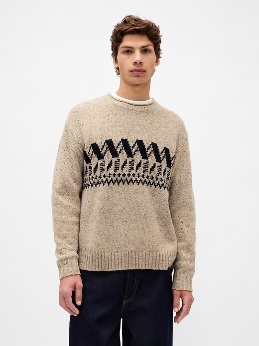 Image number 1 showing, Wool-Blend Roll-Neck Sweater