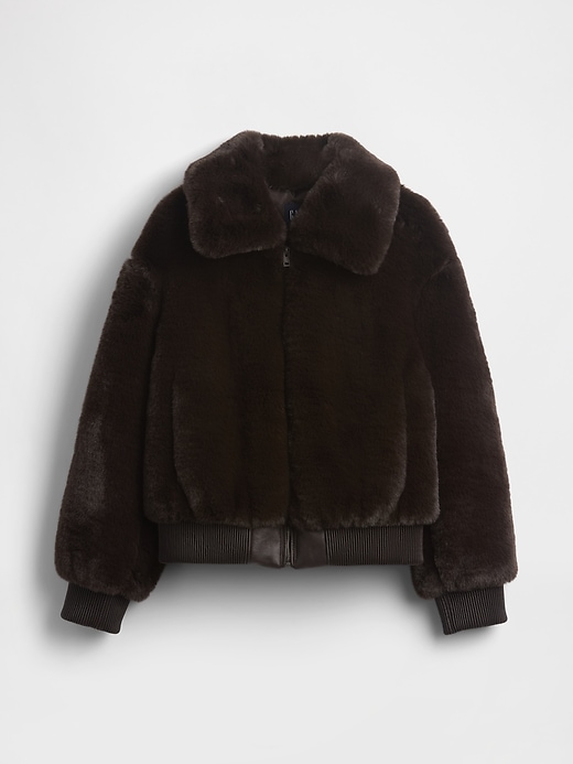 Image number 6 showing, Faux Fur Bomber Jacket