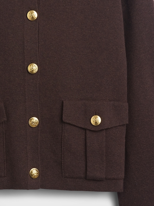 Image number 4 showing, Cotton-Blend Pocket Cardigan Sweater