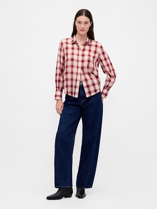 Image number 2 showing, Voile Plaid Shirt