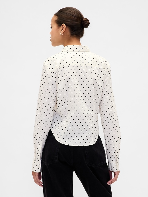 Image number 3 showing, Organic Cotton Fitted Crop Shirt