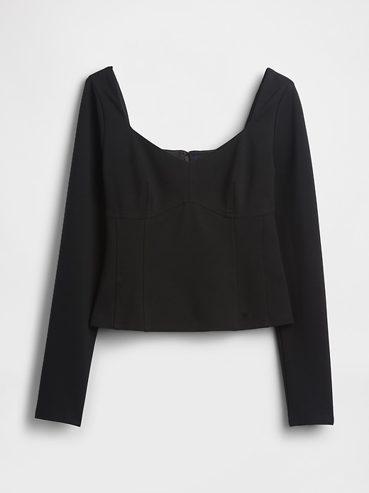 Image number 5 showing, Double Knit Sweetheart Top
