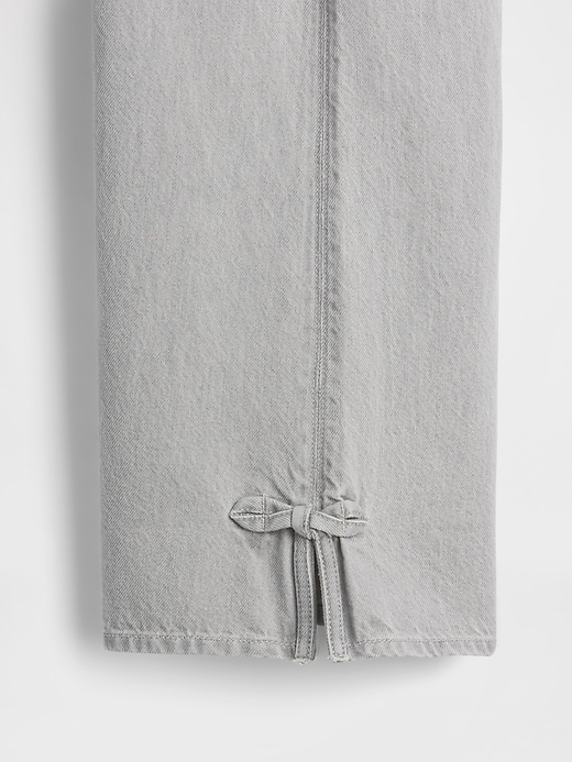 Image number 5 showing, Kids Low Rise Bow Split-Hem Baggy Jeans