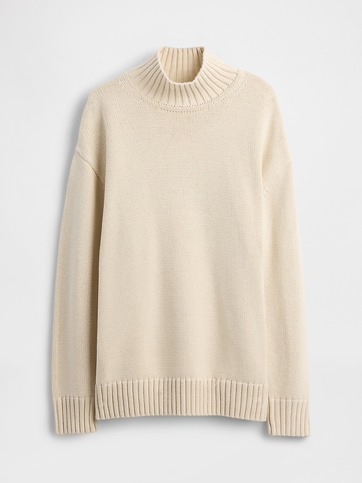 100% Cotton Oversized Mockneck Sweater