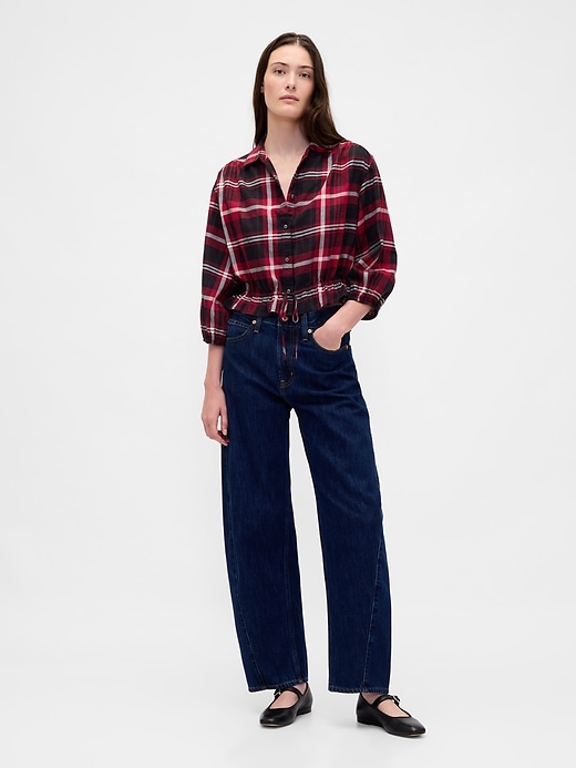 Image number 2 showing, Plaid Tie-Waist Top