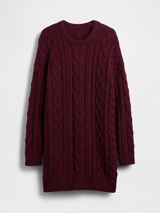 Image number 5 showing, Cable-Knit Mini Sweater Dress