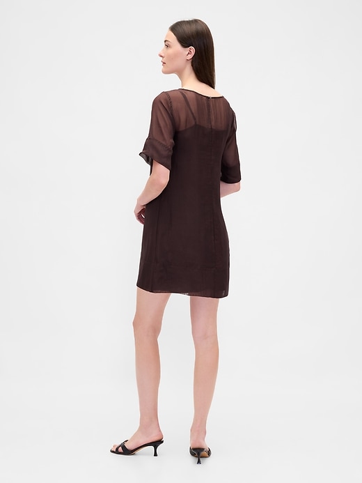 Image number 2 showing, Sheer Organza Mini Shift Dress