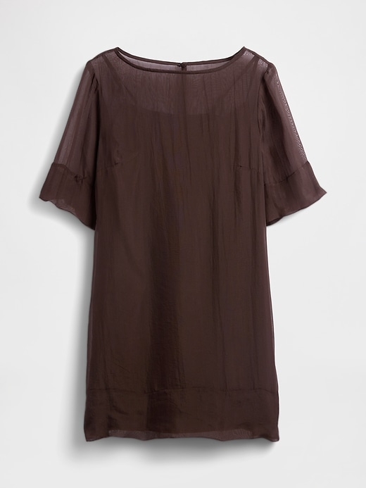 Image number 5 showing, Sheer Organza Mini Shift Dress