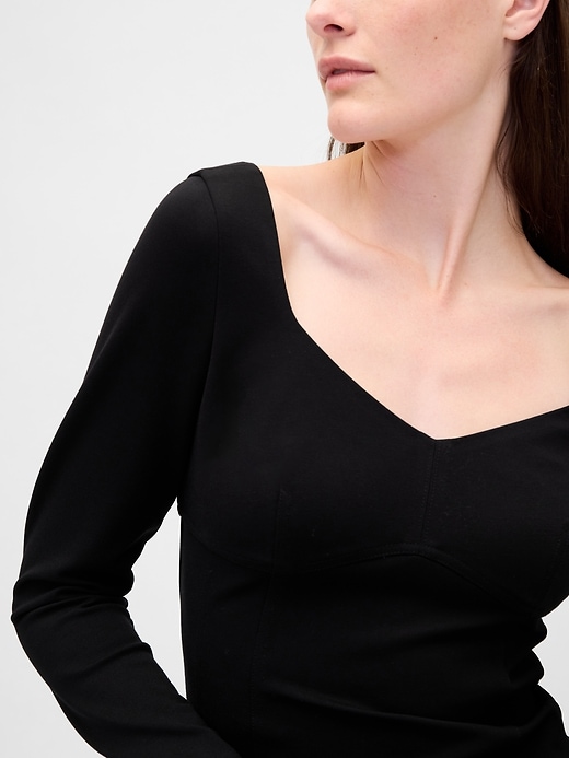 Image number 4 showing, Double Knit Sweetheart Top