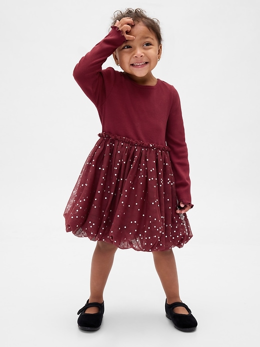 Image number 1 showing, Baby & Toddler Mixed Media Bubble Dress