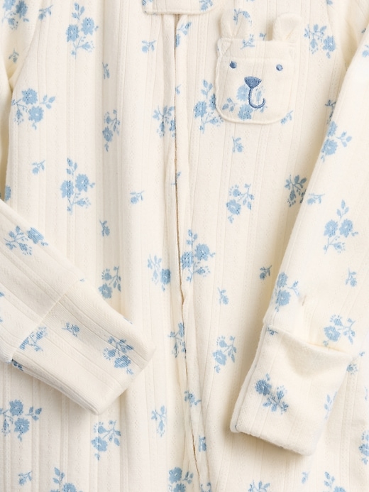 Image number 3 showing, Baby Softspun Pointelle Footed One-Piece