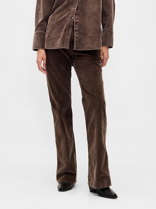 Image number 2 showing, Mid Rise Corduroy Flare Pants