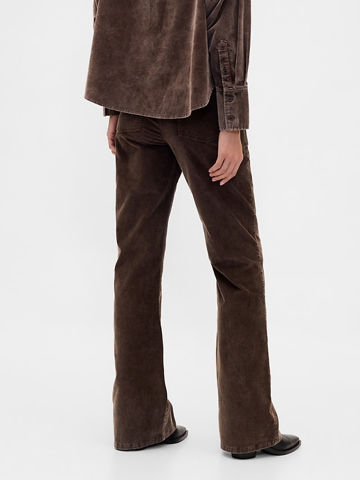 Image number 4 showing, Mid Rise Corduroy Flare Pants