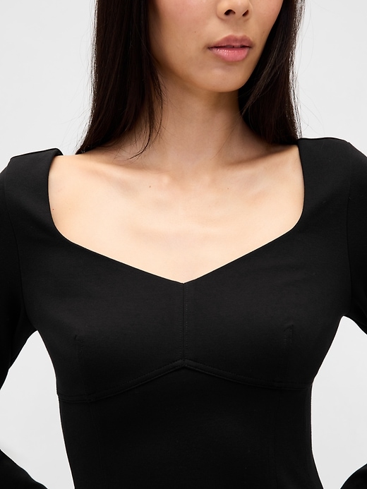 Image number 4 showing, Double Knit Sweetheart Corset Mini Dress