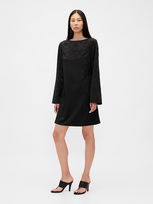Image number 1 showing, Boatneck Mini Shift Dress