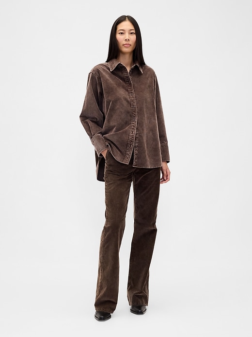 Image number 1 showing, Mid Rise Corduroy Flare Pants