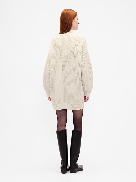 Image number 2 showing, Oversized Turtleneck Mini Sweater Dress
